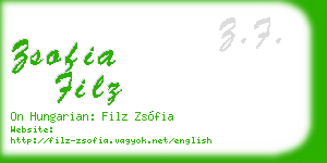 zsofia filz business card